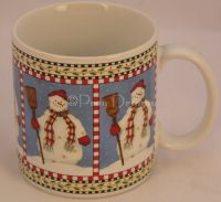 Sakura Debbie Mumm SNOWMAN Coffee Mug